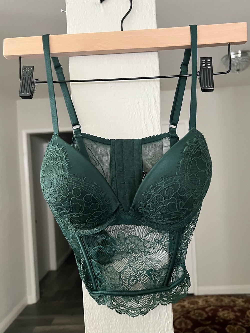 Victoria’s Secret Very Sexy Push-Up Bra Corset In Emerald.